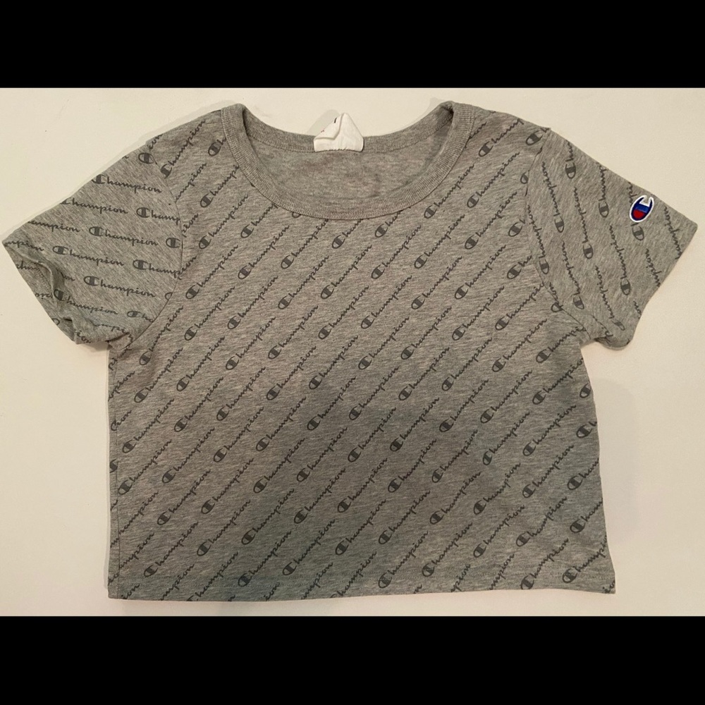 SOLD Grey Champion crop top